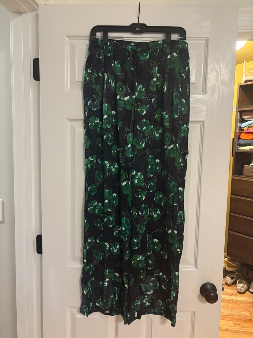 Anthropologie Floral Satin Pants - Picture 2 of 7